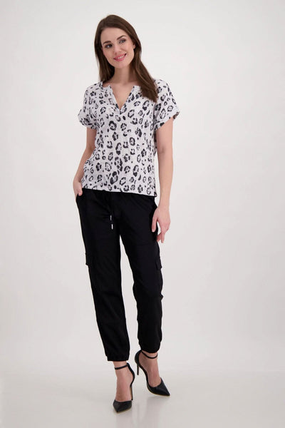 T-shirt motif léopard Monari 