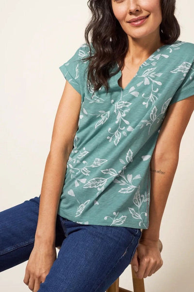 t-shirt Nelly White Stuff 10 UK Vert 