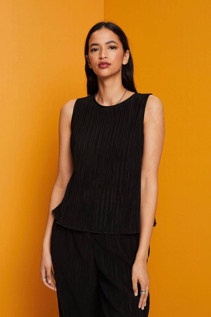 Top pliss&eacute; en jersey Esprit 