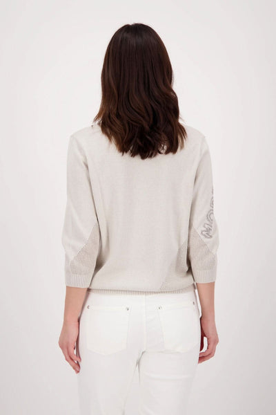 Tricot lettrage scintillant Monari 