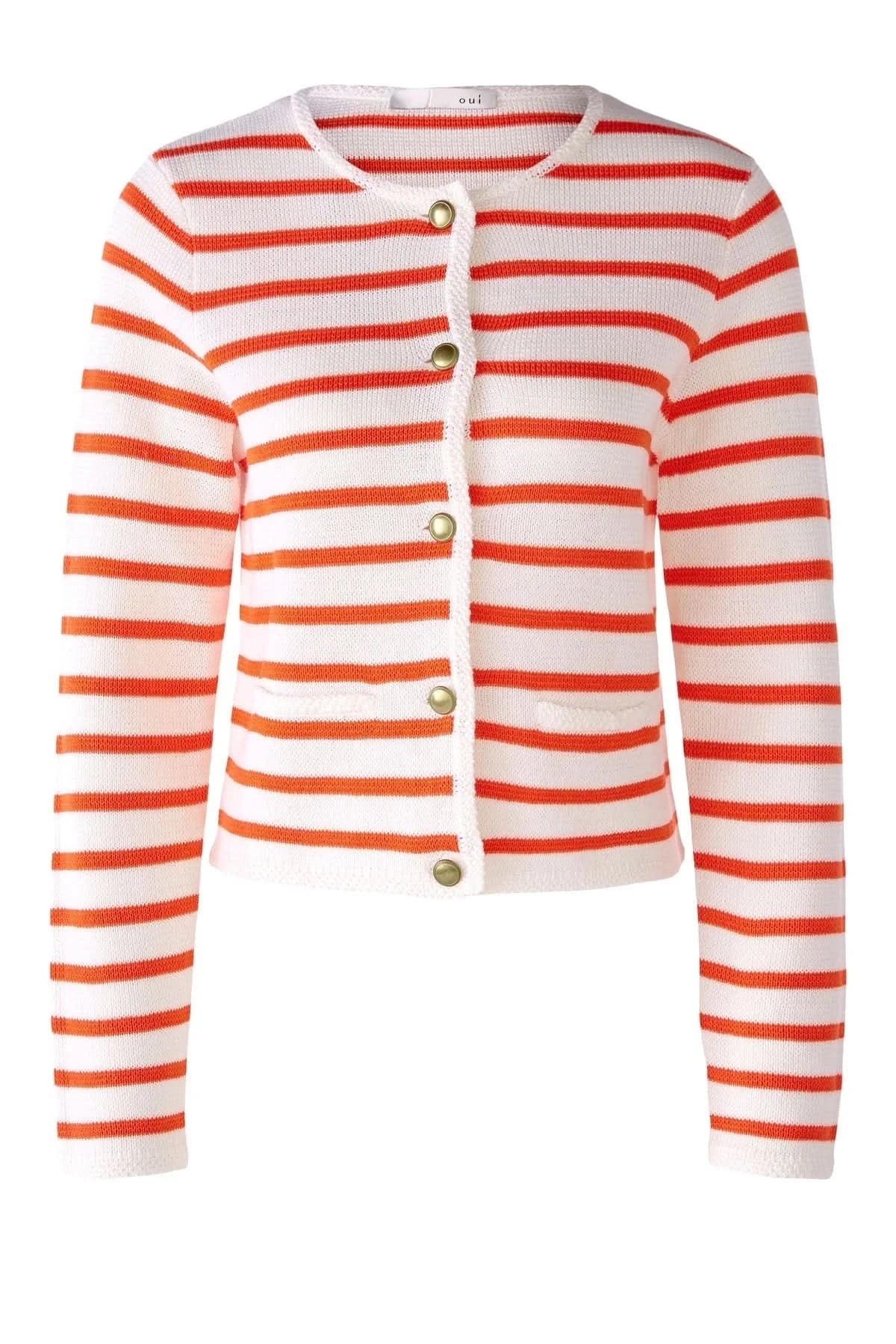 Veste à rayure style Chanel Oui 36 Orange 