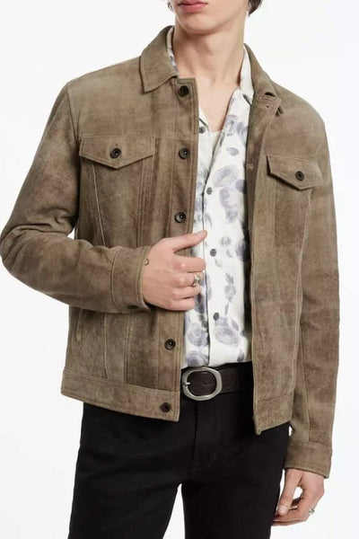 Veste de camionneur Andrew John Varvatos Star USA 38 Brun 